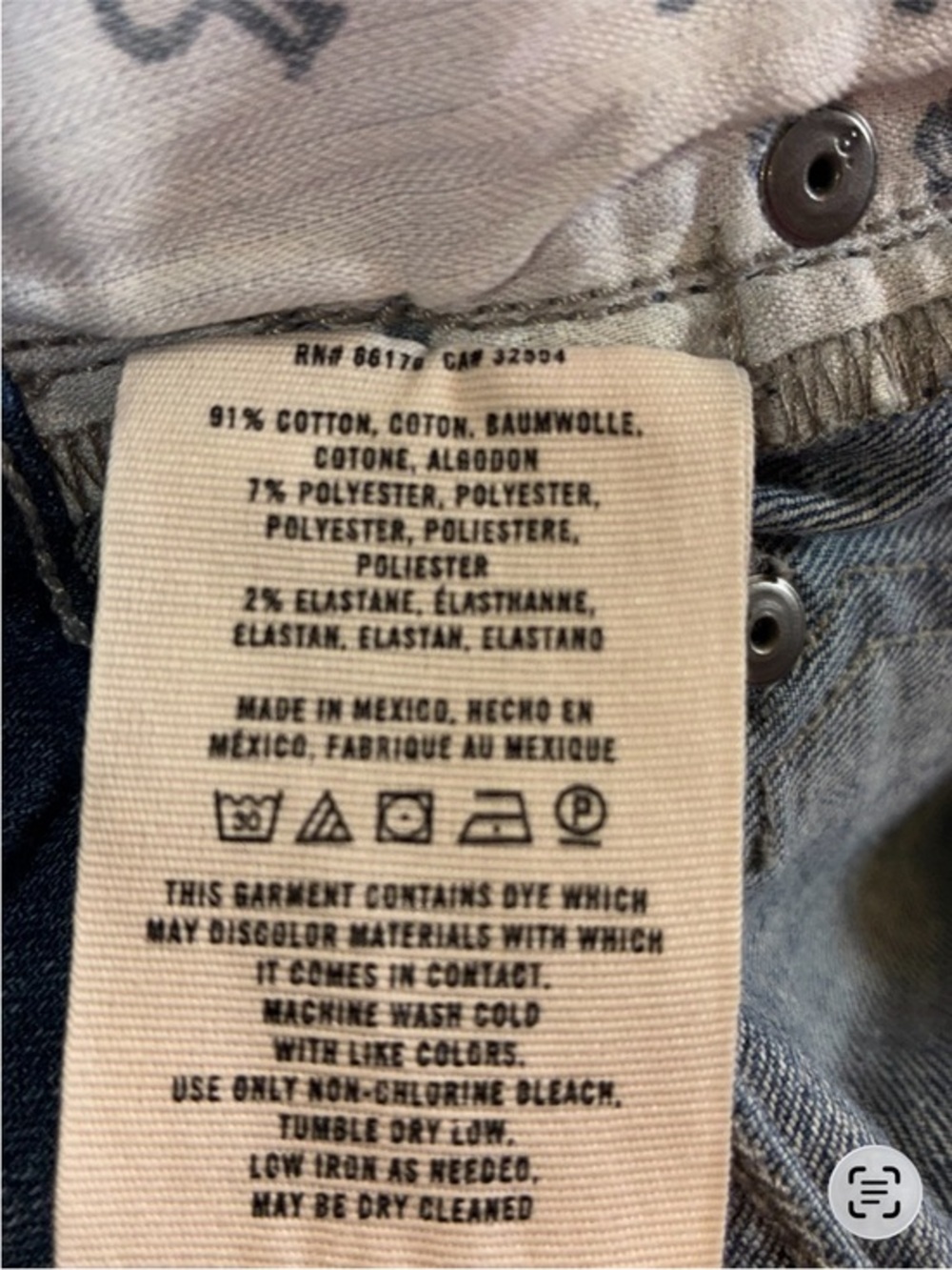 Pilcro and the Letterpress Anthropologie Stet Blue Denim Stretch Blend Size 27 - Picture 5 of 5